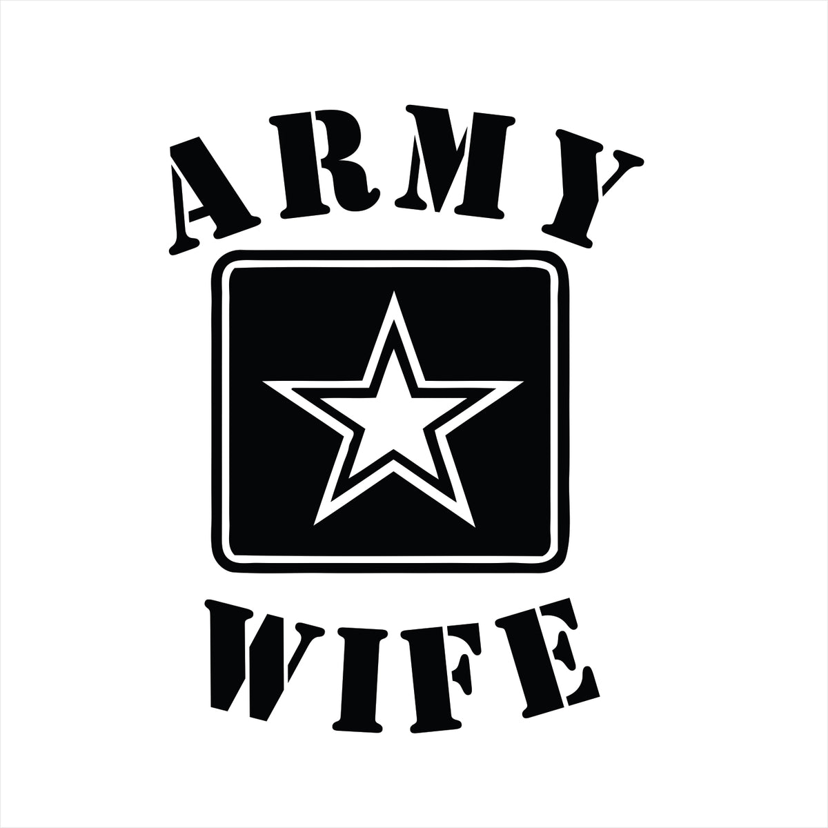 Vinyl Decal - US Army Wife