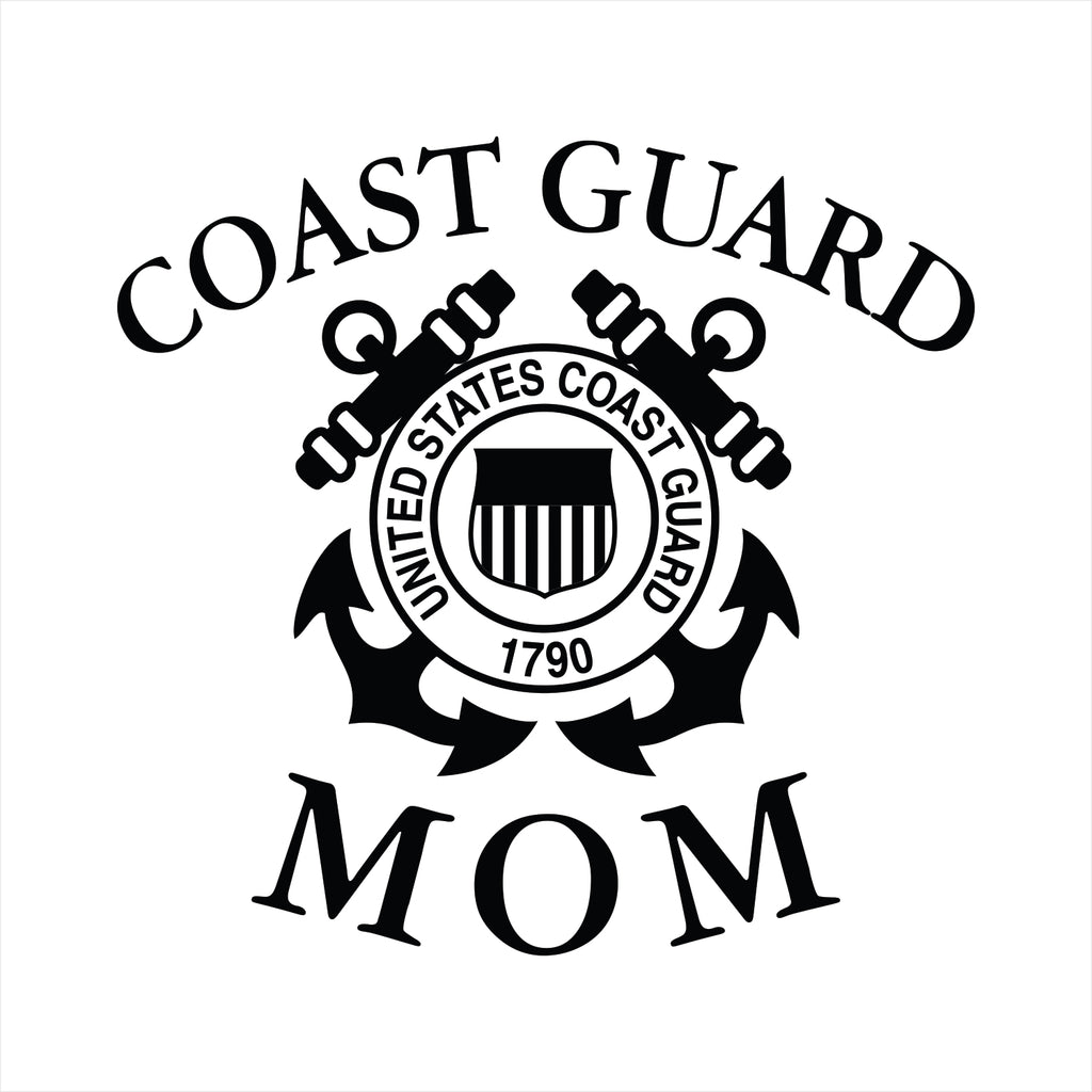 Vinyl Decal - US Coast Guard Mom