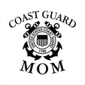 Vinyl Decal - US Coast Guard Mom