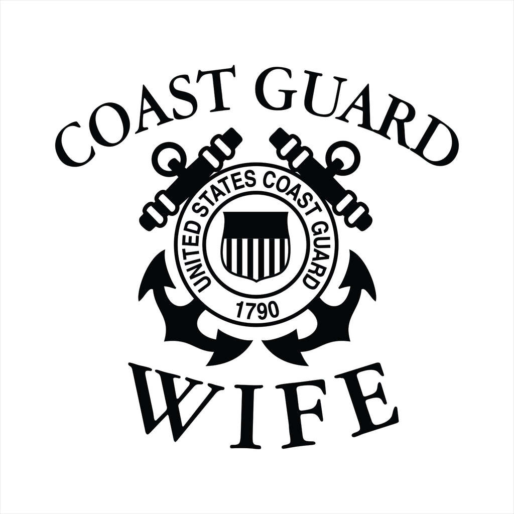 Vinyl Decal - US Coast Guard Wife