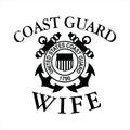 Vinyl Decal - US Coast Guard Wife