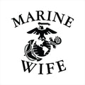Vinyl Decal - US Marine Wife