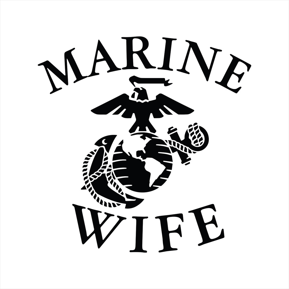 Vinyl Decal - US Marine Wife