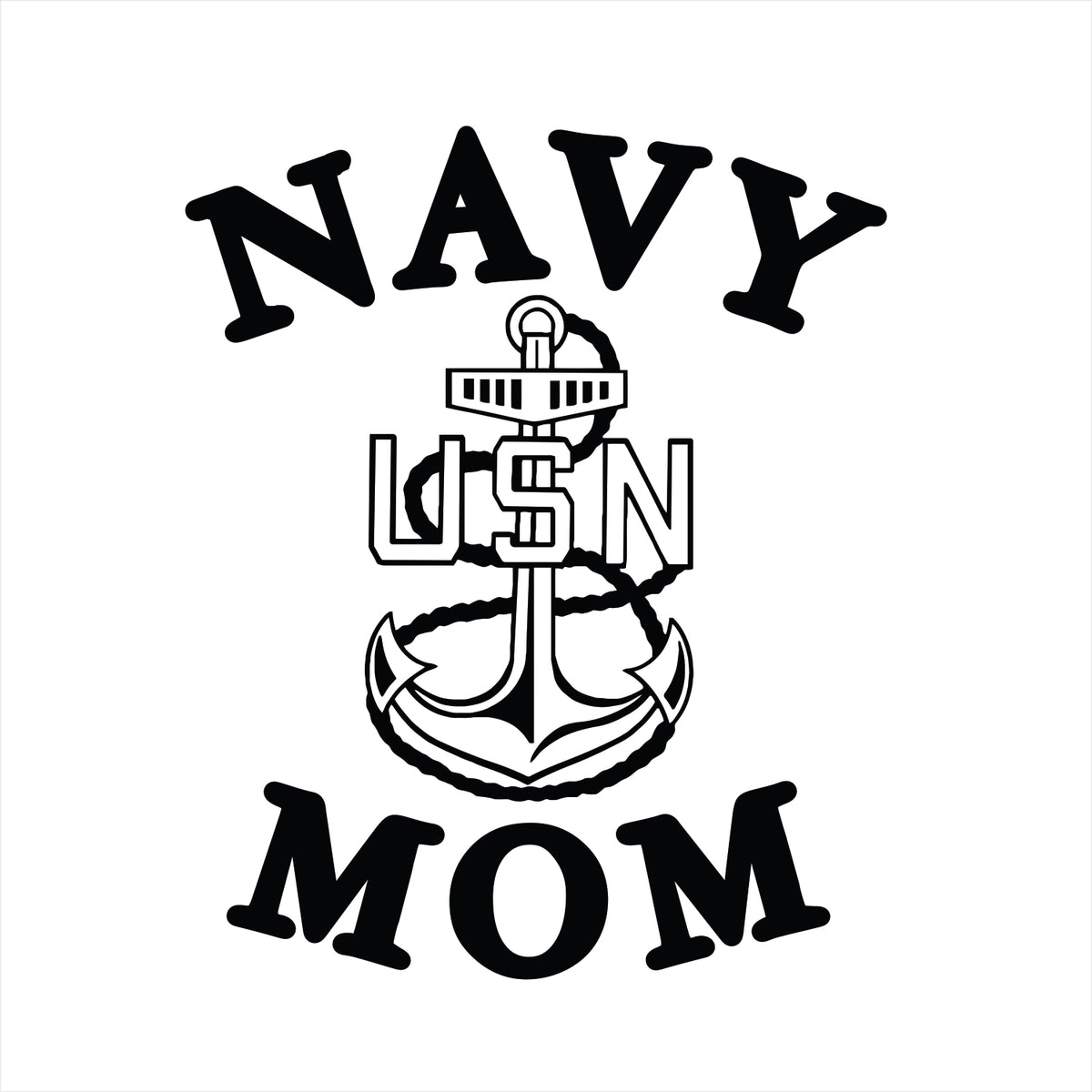 Vinyl Decal - US Navy Mom