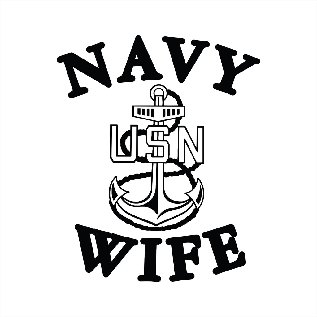Vinyl Decal - US Navy Wife