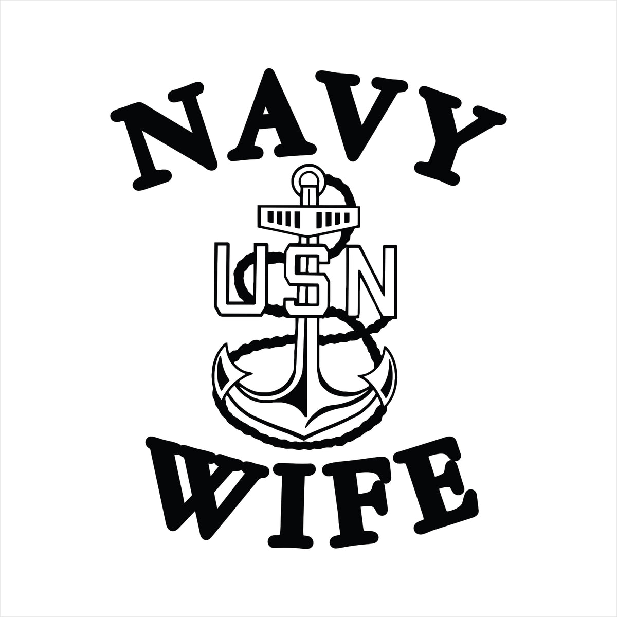 Vinyl Decal - US Navy Wife